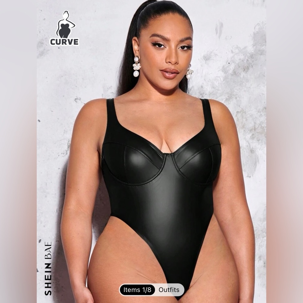 NWT - pleather body suit